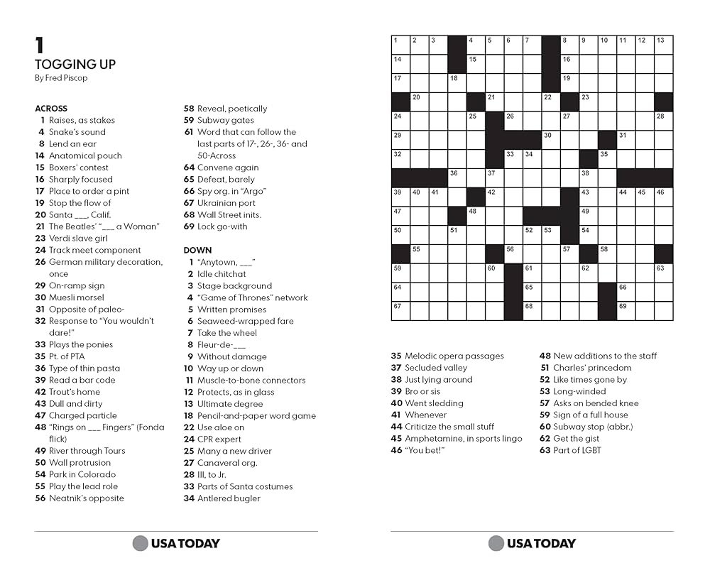 usa today crossword puzzle calendar 2025