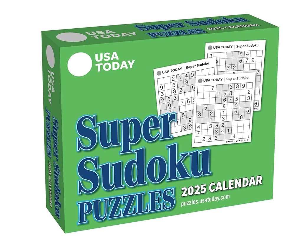 USA TODAY Super Sudoku 2025 Day to Day Calendar USA TODAY 9781524893064 Amazon Books