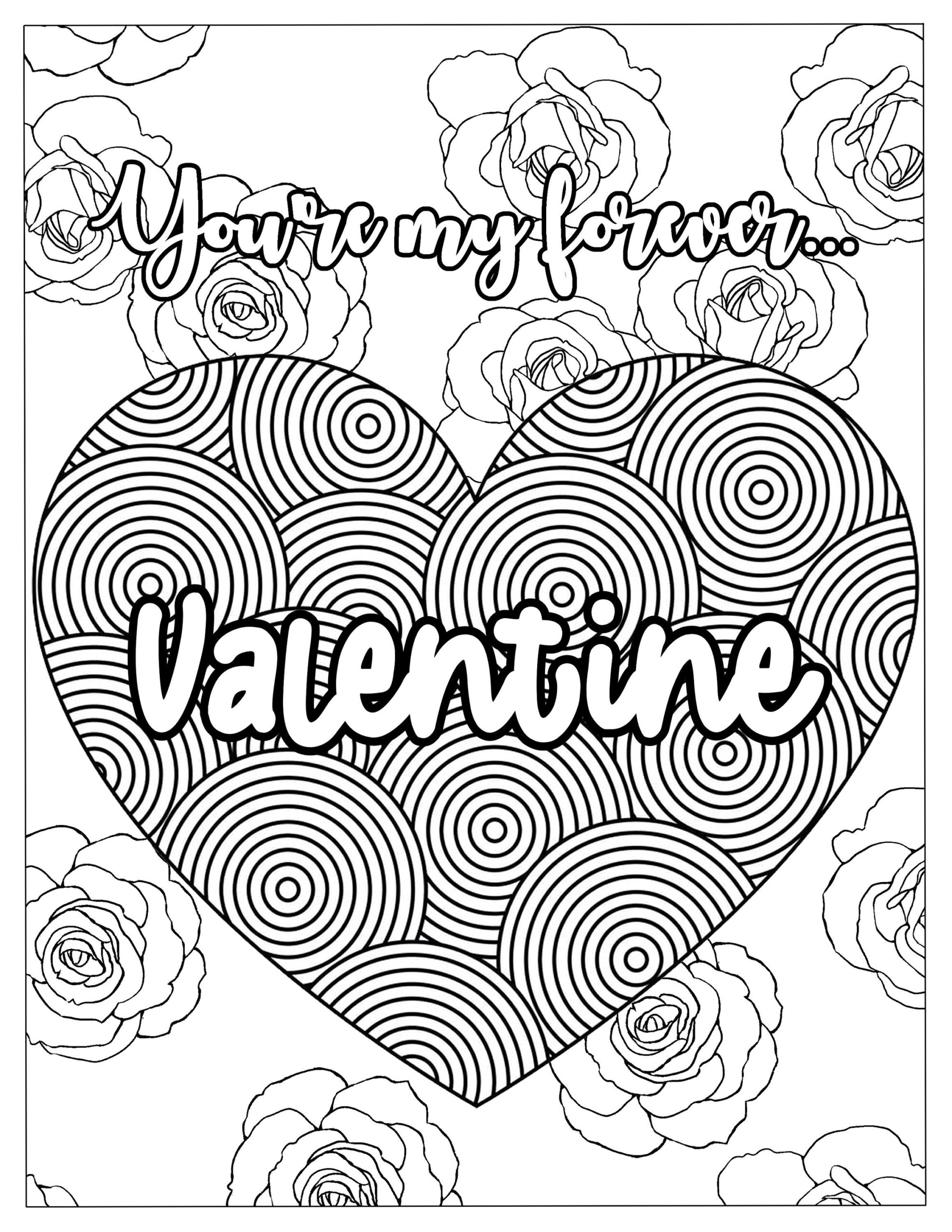 printable valentine coloring pages