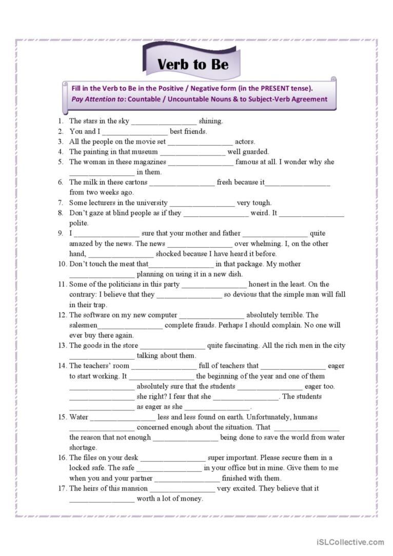 Verb To Be For Advanced Students Gen English ESL Worksheets Pdf Doc Verb To Be For Advanced Students Gen English ESL Worksheets Pdf Doc
