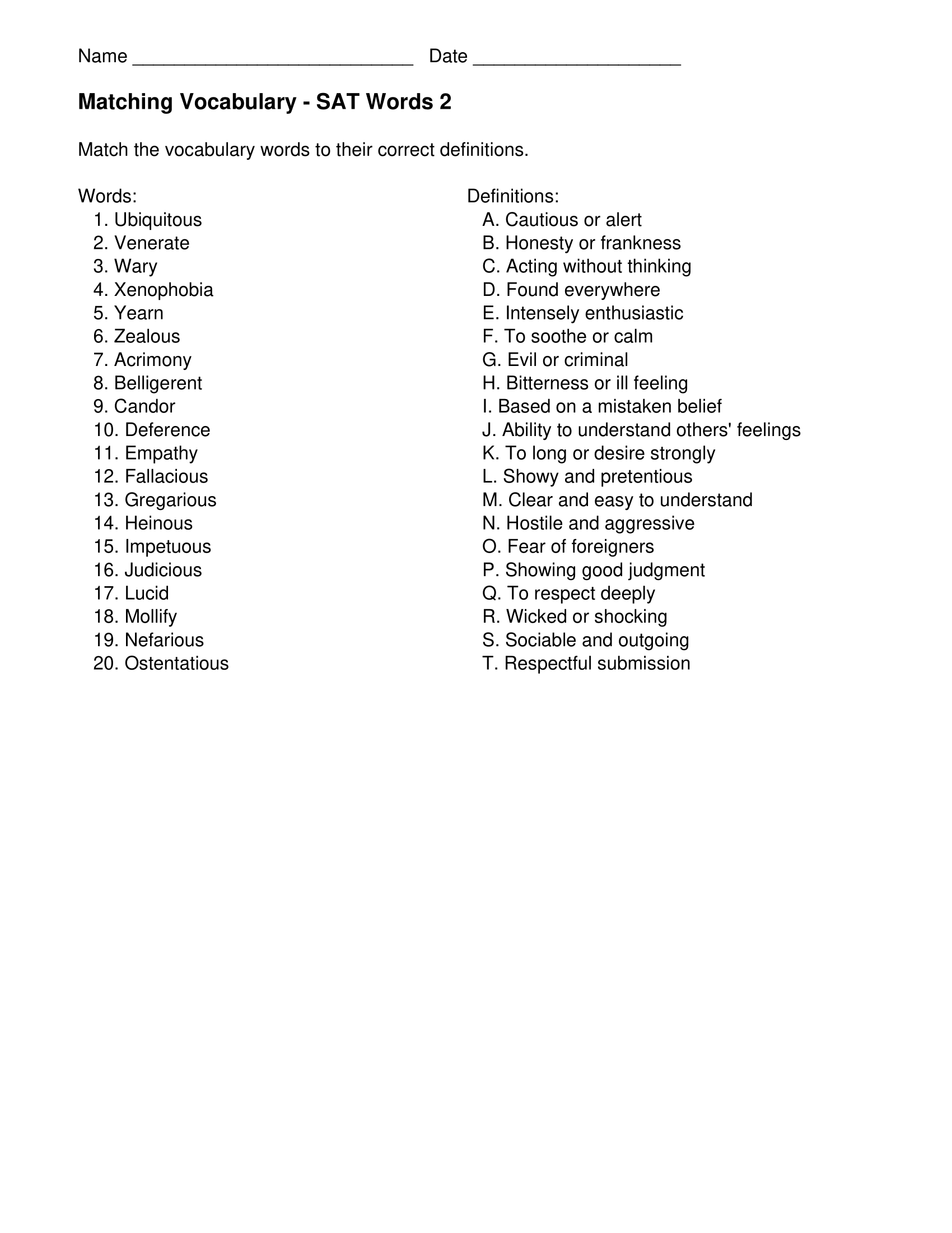 Vocabulary Worksheets Eighth Grade Vocabulary Worksheets