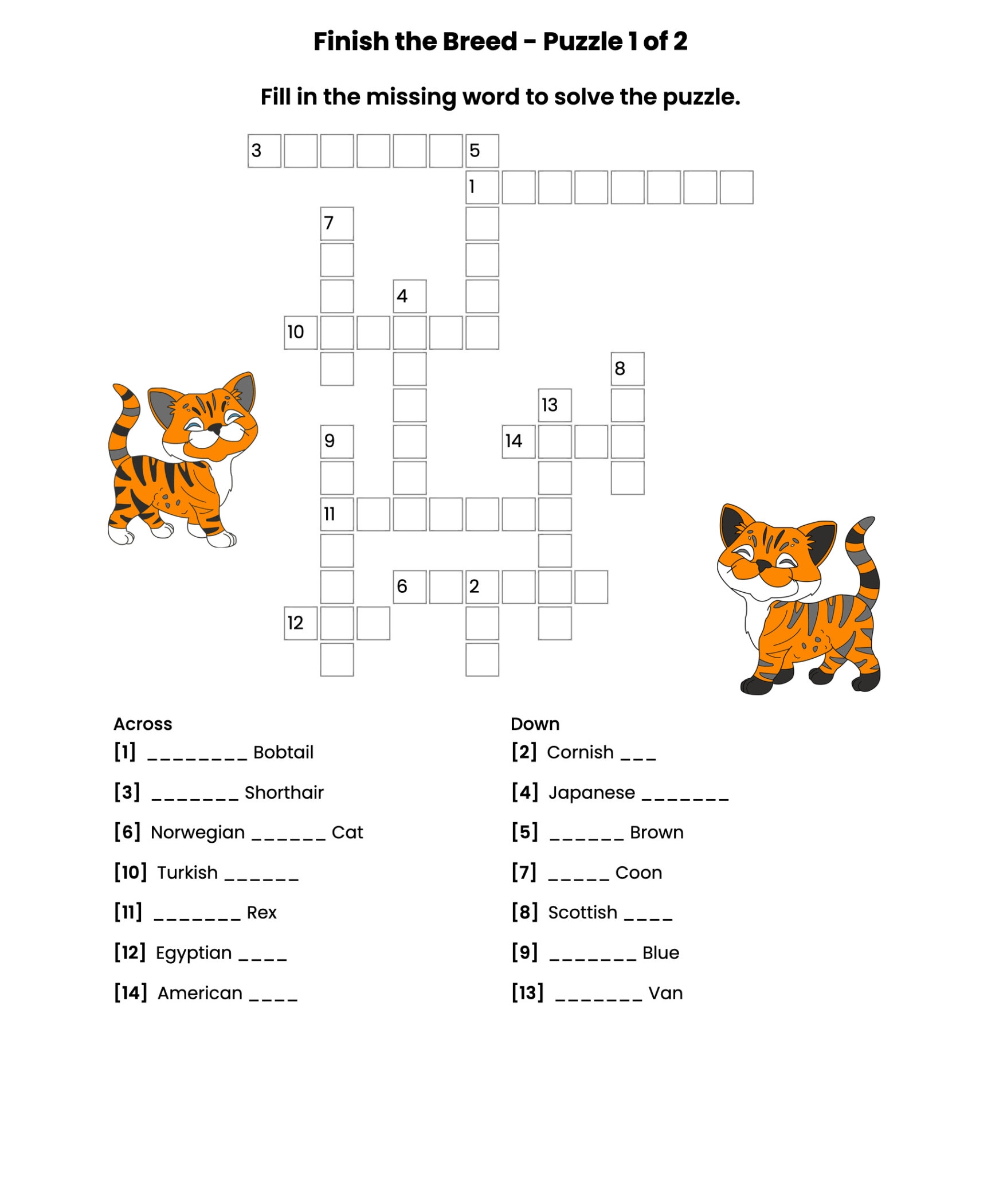 Weekly Cat Word Puzzle Cat Breeds Katzenworld Worksheets Library Weekly Cat Word Puzzle Cat Breeds Katzenworld Worksheets Library