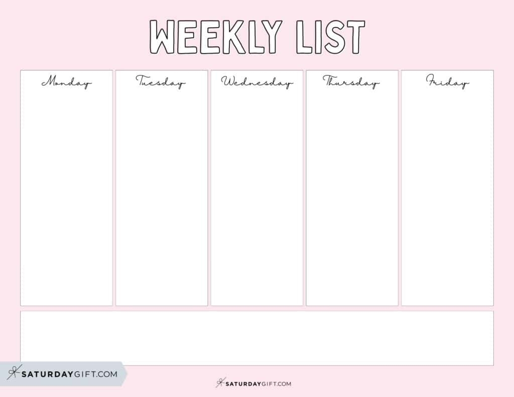 printable calendar by week