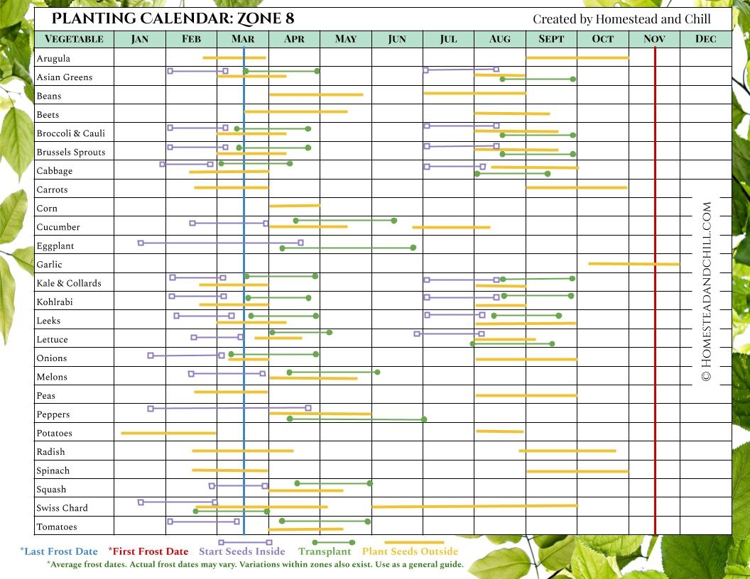 When To Start Seeds Indoors Planting Calendars For Every Zone Homestead And Chill