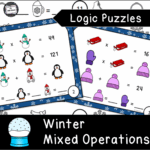 Winter Mixed Operations Logic Puzzles The 4x6 Store