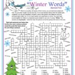 Winter Vocabulary Synonyms Printable Crossword Puzzle Word Search Made By Teachers