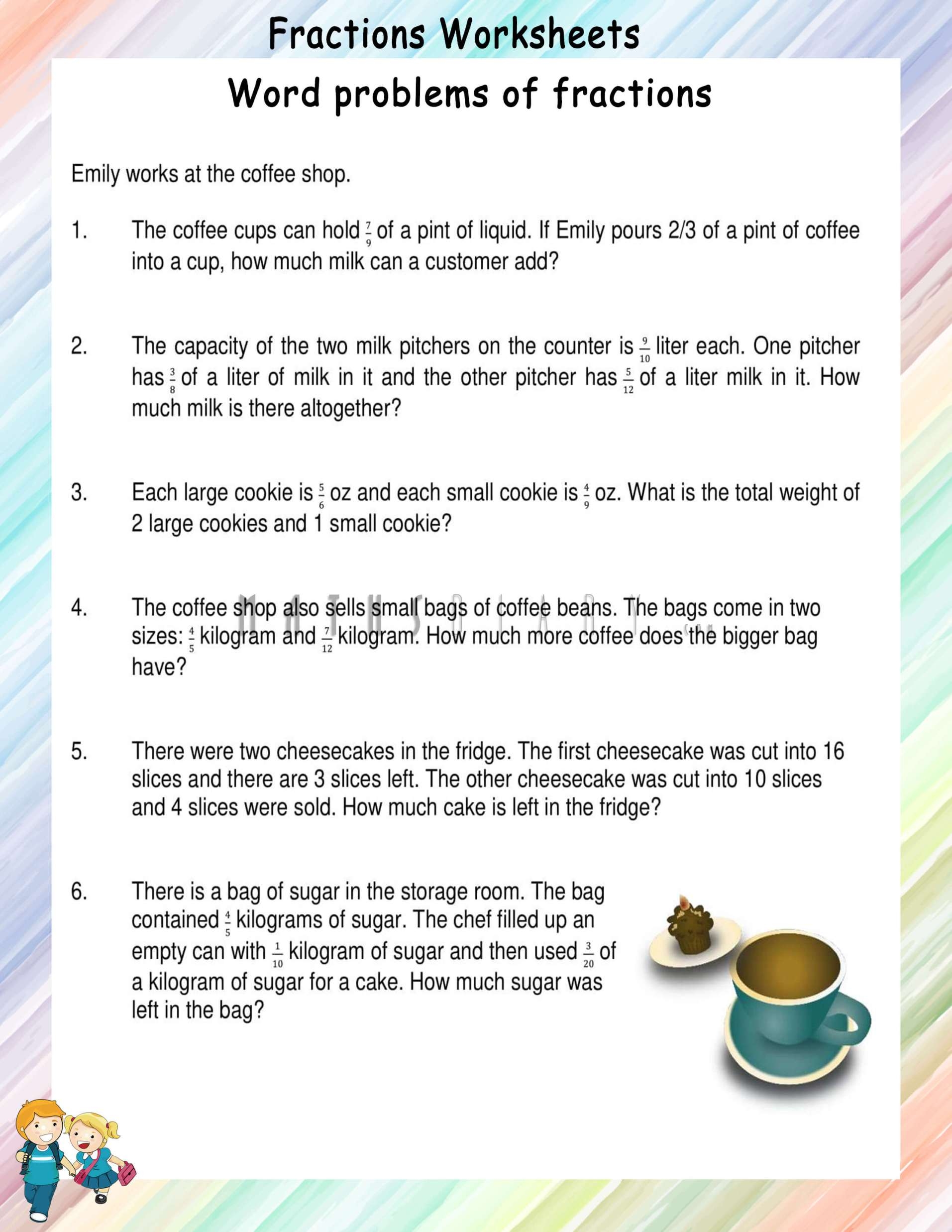 Word Problems Of Fractions Worksheets Math Worksheets Worksheets Library Word Problems Of Fractions Worksheets Math Worksheets Worksheets Library