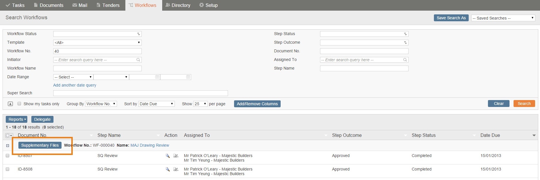 Workflows