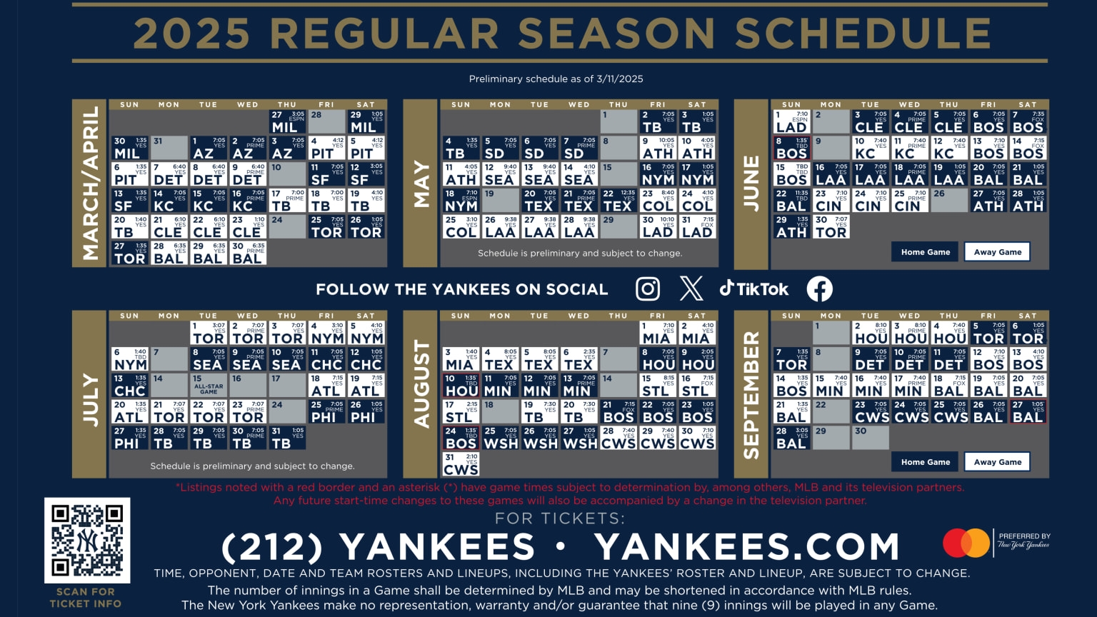 MLB schedule 2025 regular season