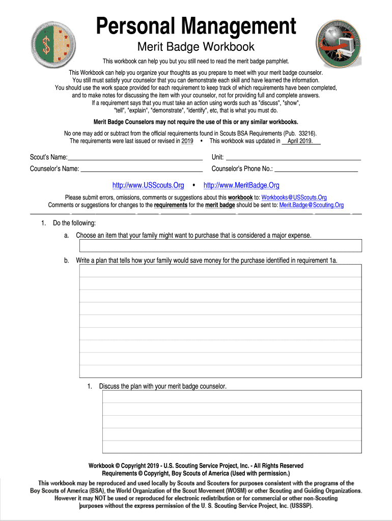 worksheet for family life merit badge