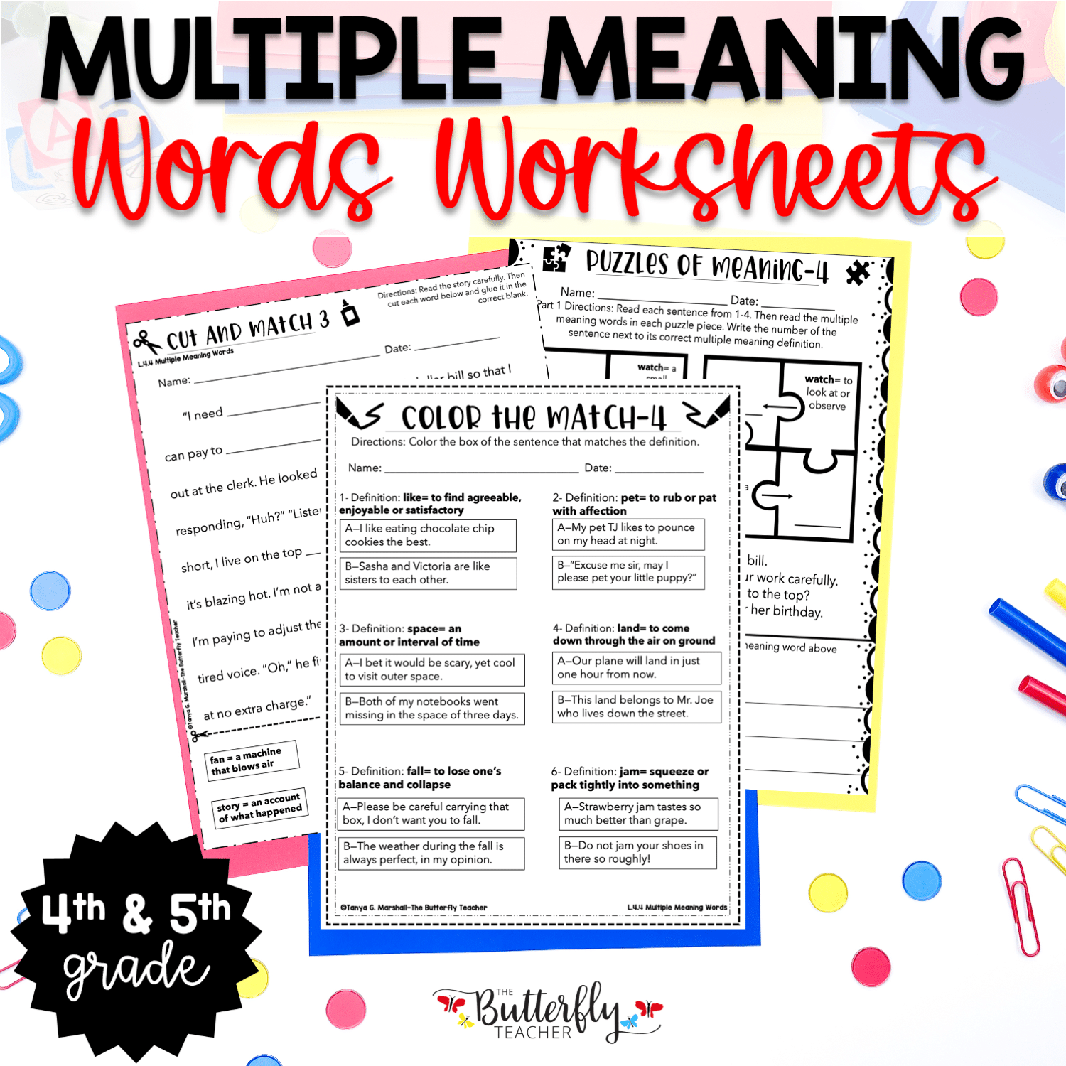 multiple meaning words worksheets