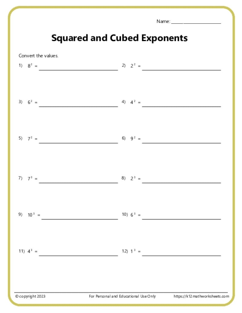 worksheets for 6th graders