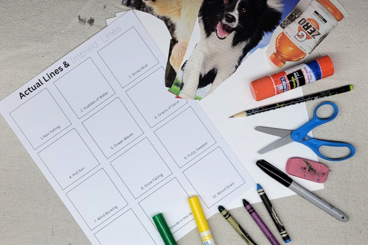 Actual And Implied Lines Art Project For Older Kids Kids Activities Blog