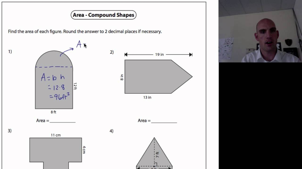area of compound shapes worksheet