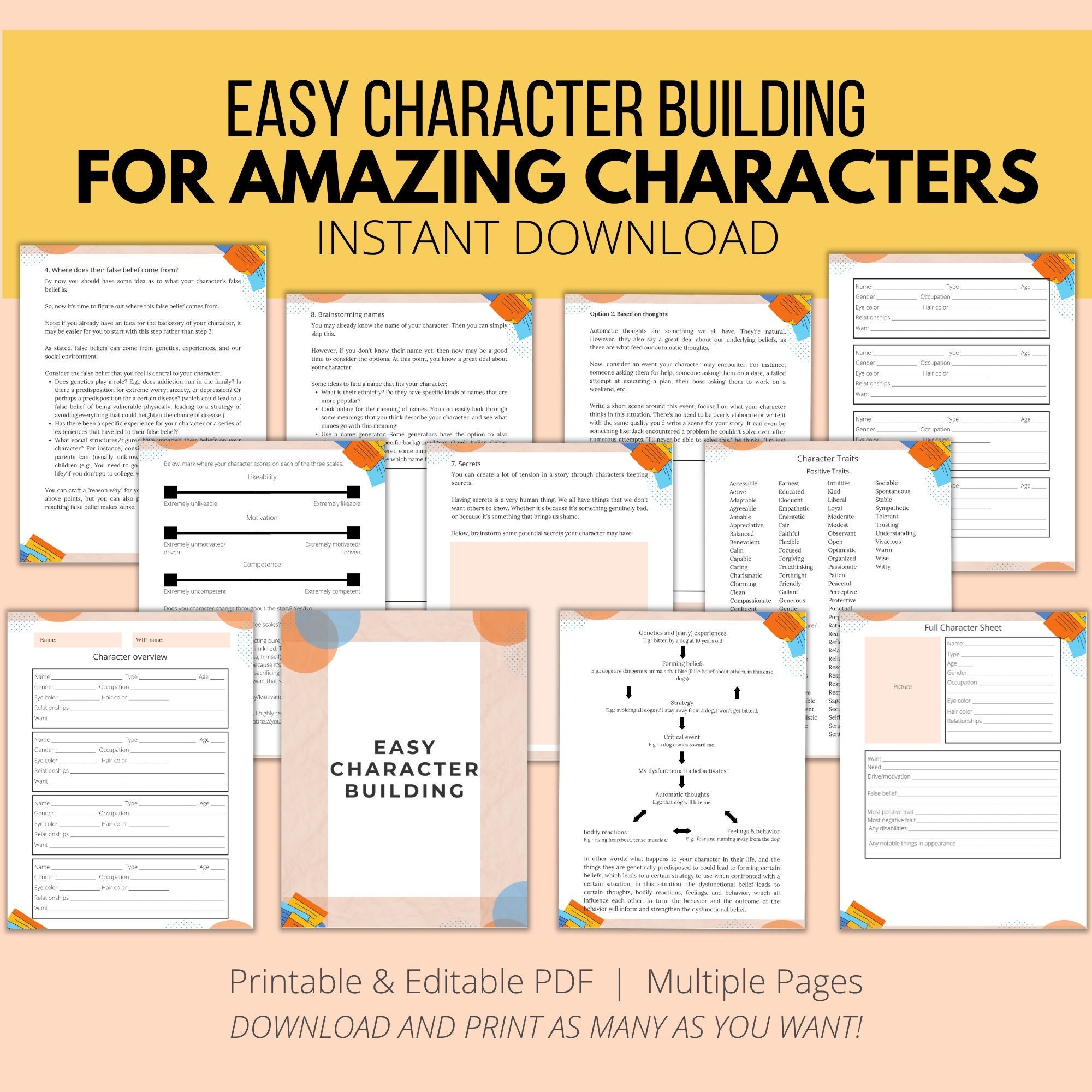 character development worksheet