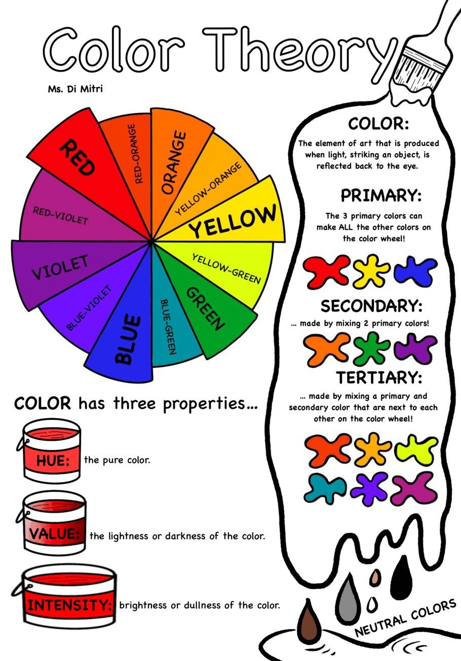 color theory worksheet color theory worksheet