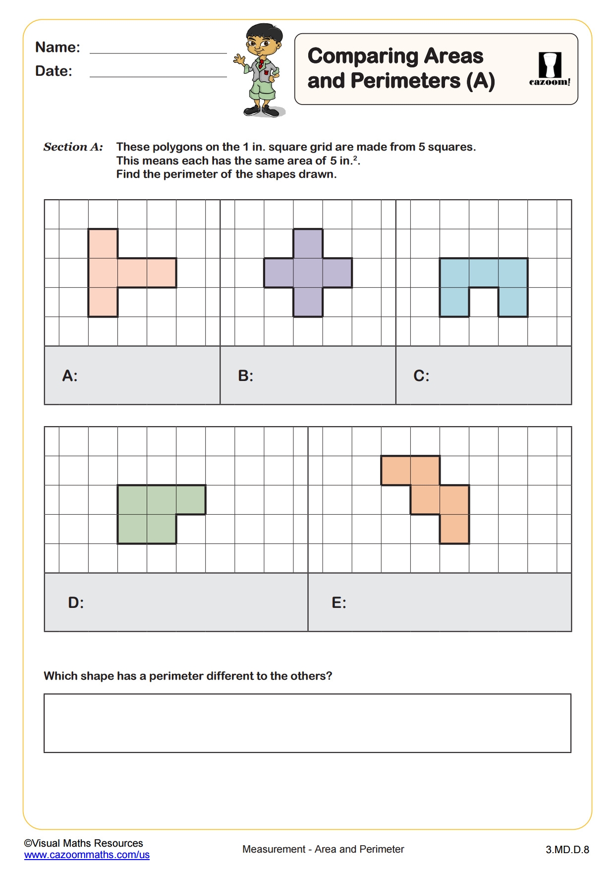 perimeter and area worksheets