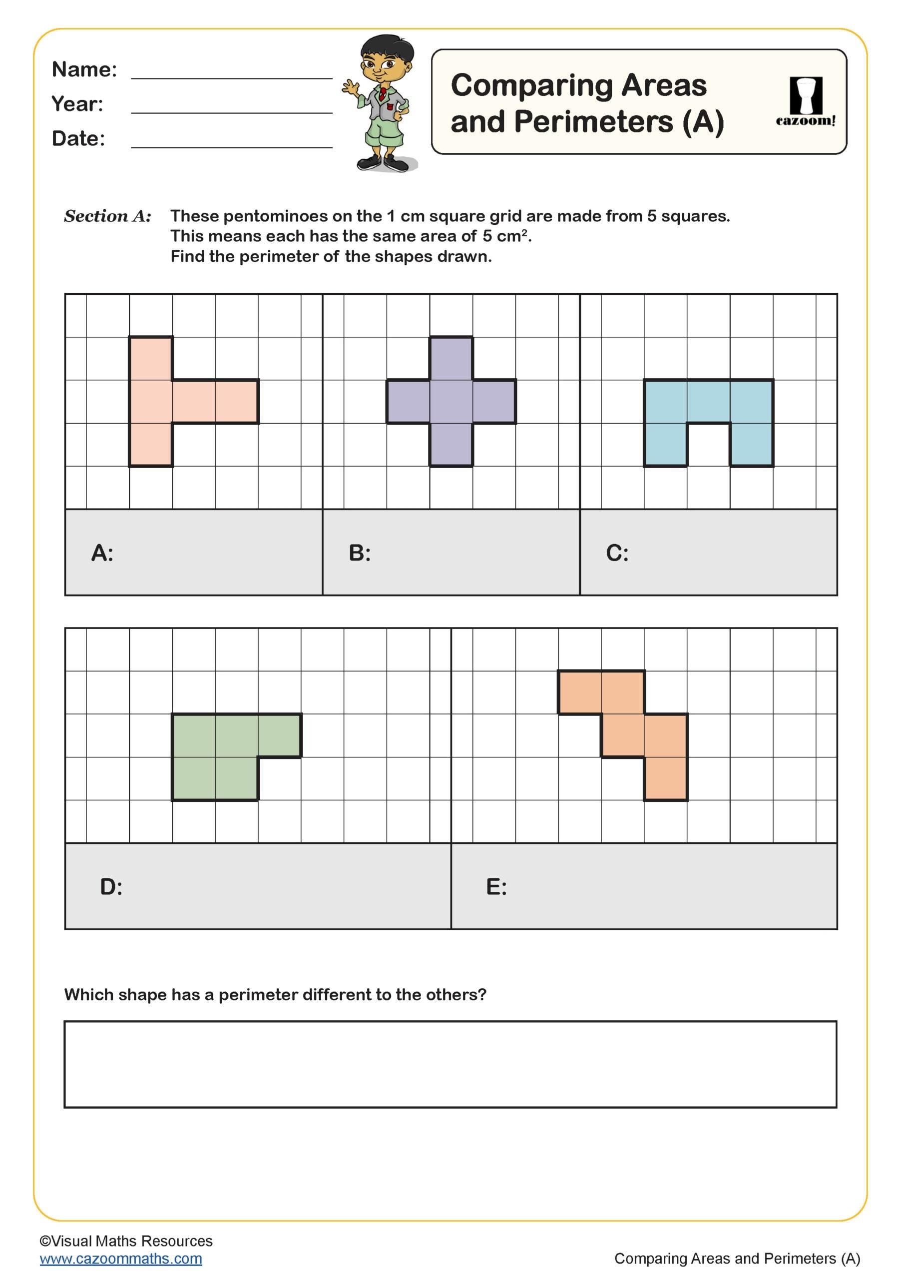 Comparing Areas And Perimeters A Worksheet Fun And Engaging Year 6 PDF Worksheets