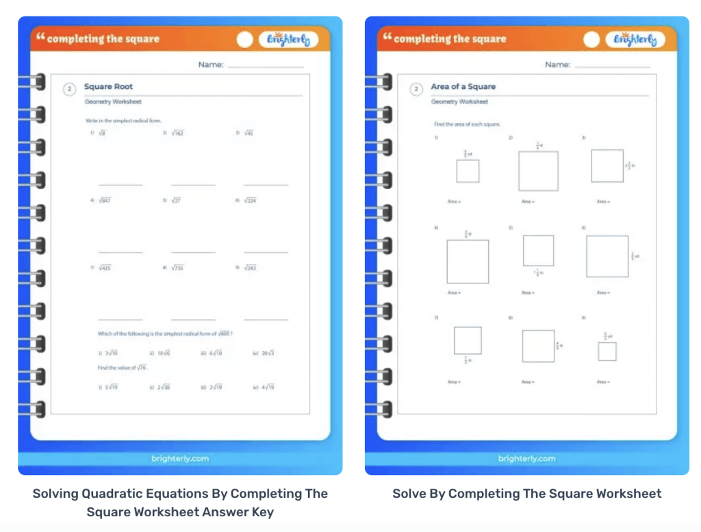 completing the square worksheet