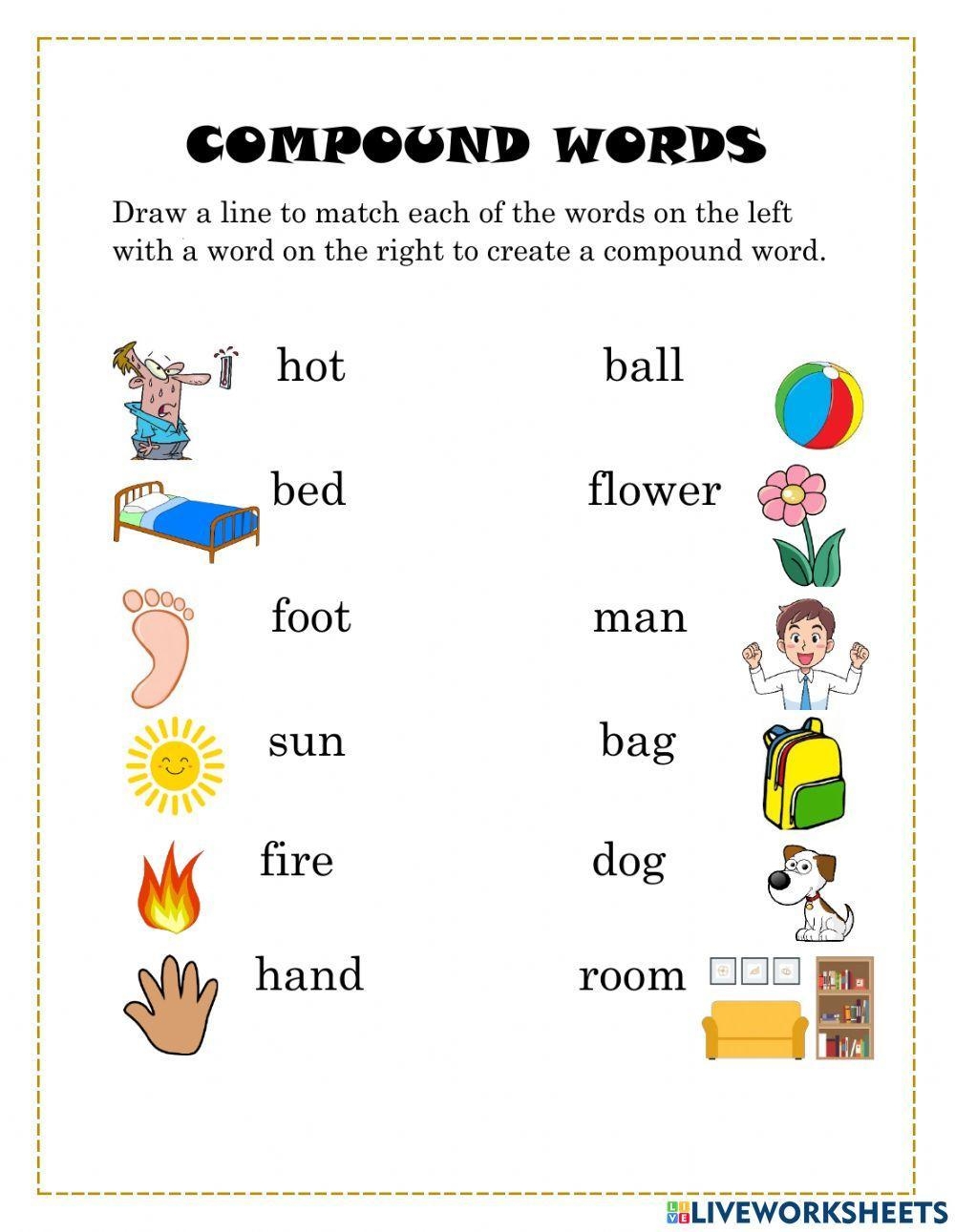 Compound Words Online Exercise For Infants Year 2 Worksheets Library Compound Words Online Exercise For Infants Year 2 Worksheets Library