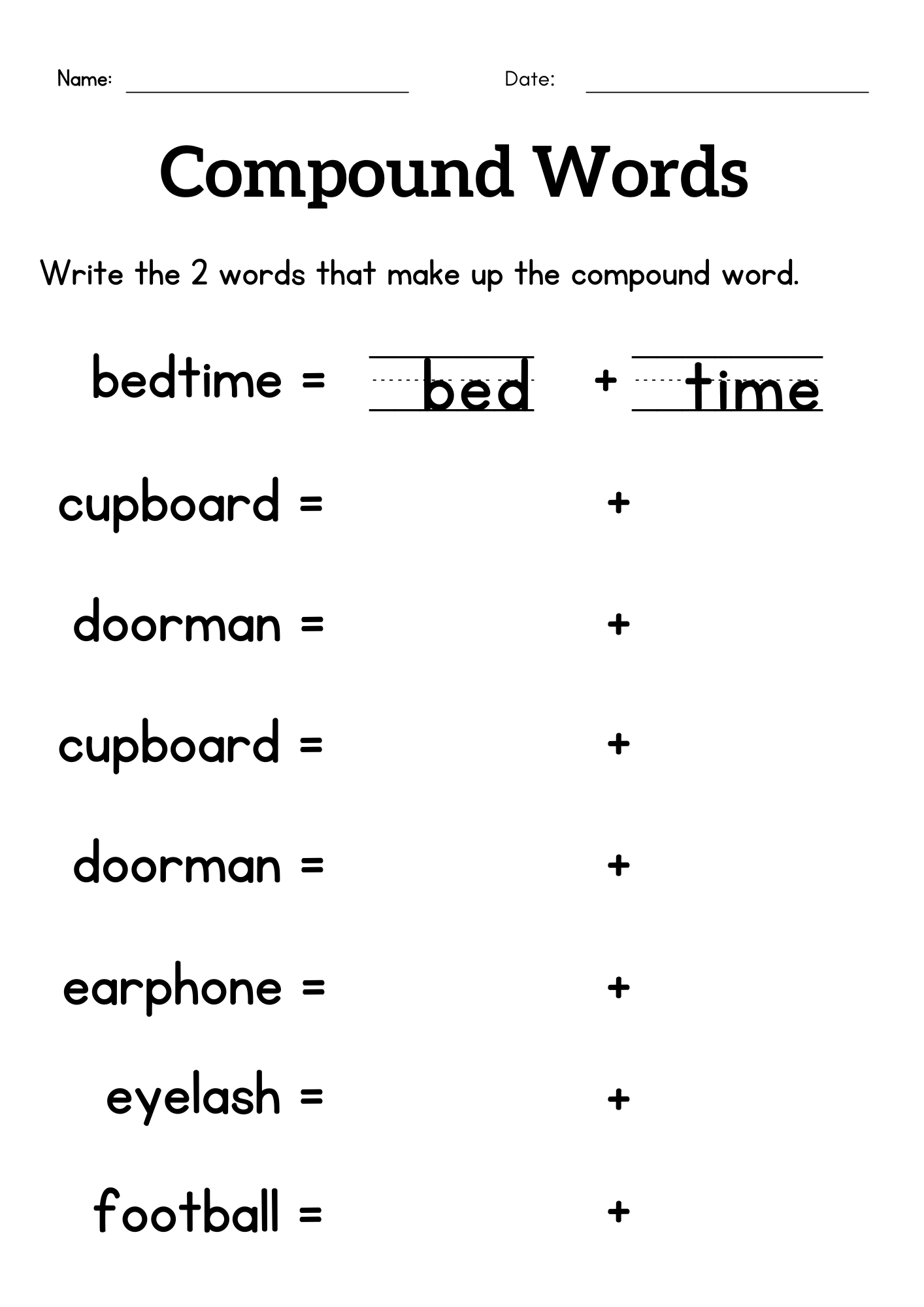 Compound Words Worksheet For Grade 1 Or 2 Compound Words Activity Sheets Made By Teachers Compound Words Worksheet For Grade 1 Or 2 Compound Words Activity Sheets Made By Teachers