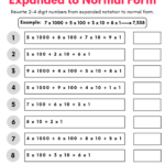 Convert Expanded Notation To Standard Form Place Value Worksheets Grade 3 Kidpid