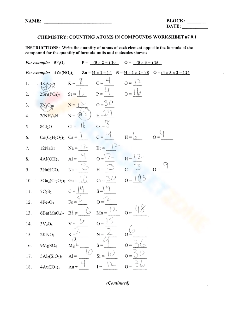 counting atoms worksheet counting atoms worksheet