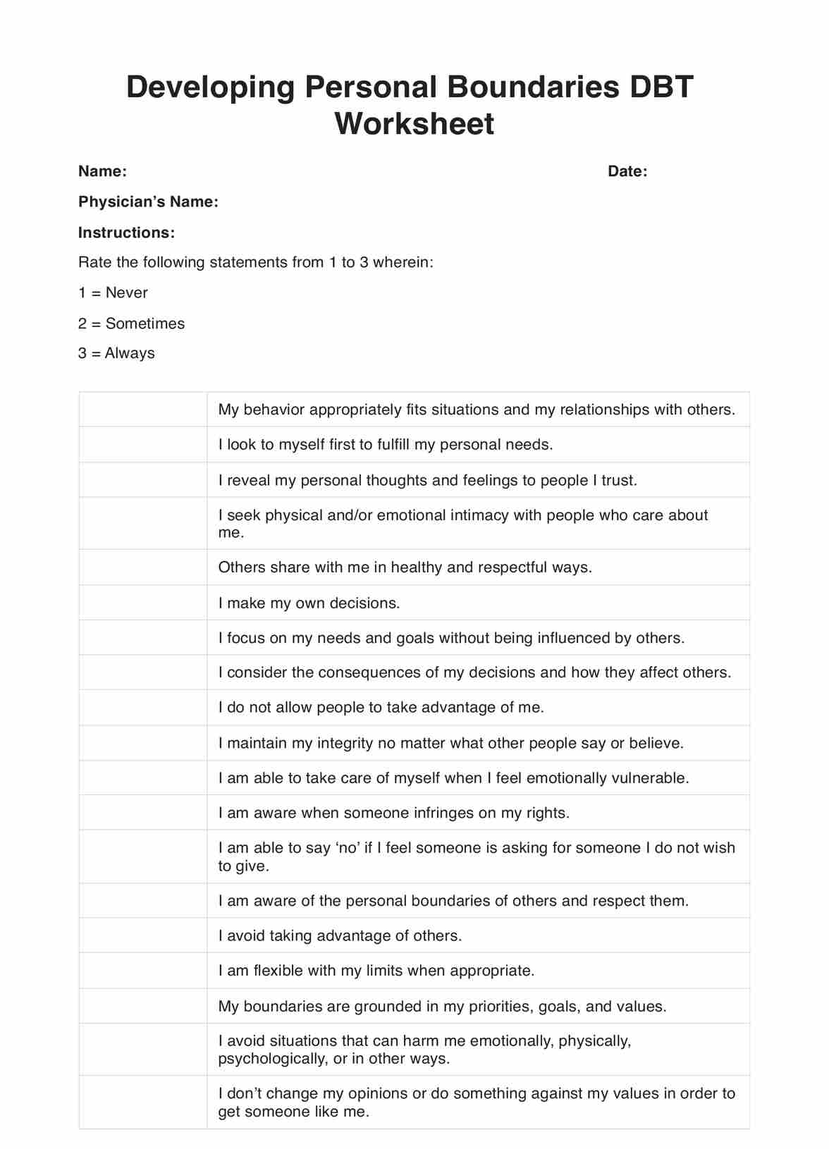 personal boundaries worksheet personal boundaries worksheet