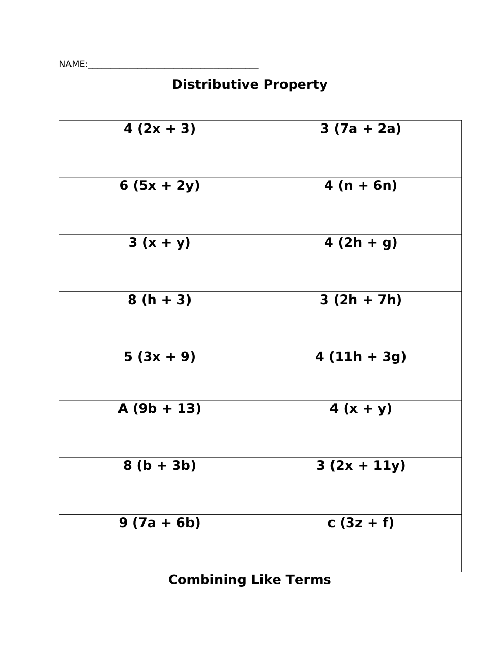 distributive property worksheets distributive property worksheets