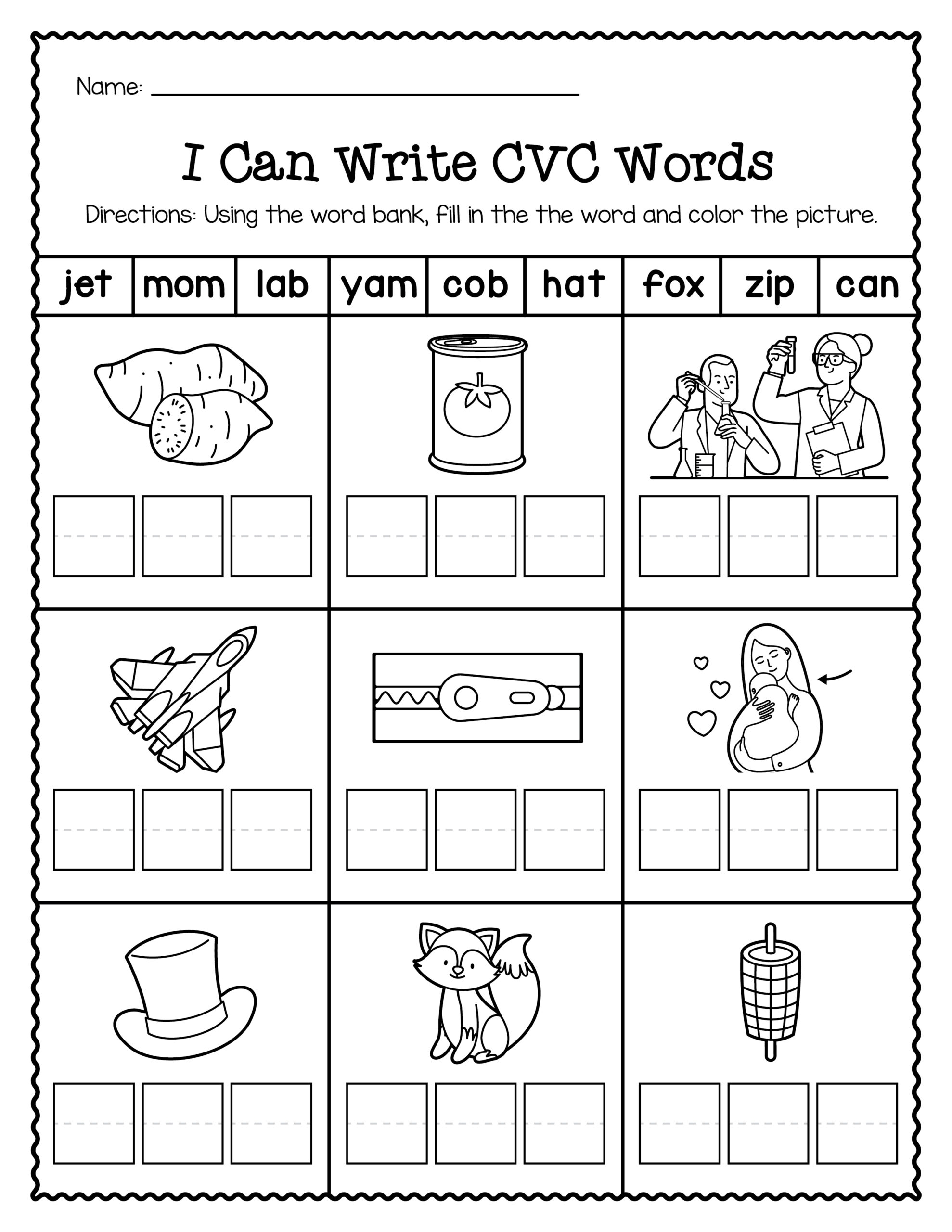 cvc words worksheets