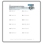 Factoring Polynomials Worksheet Library Mashup Math