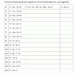 Factoring Quadratic Equations