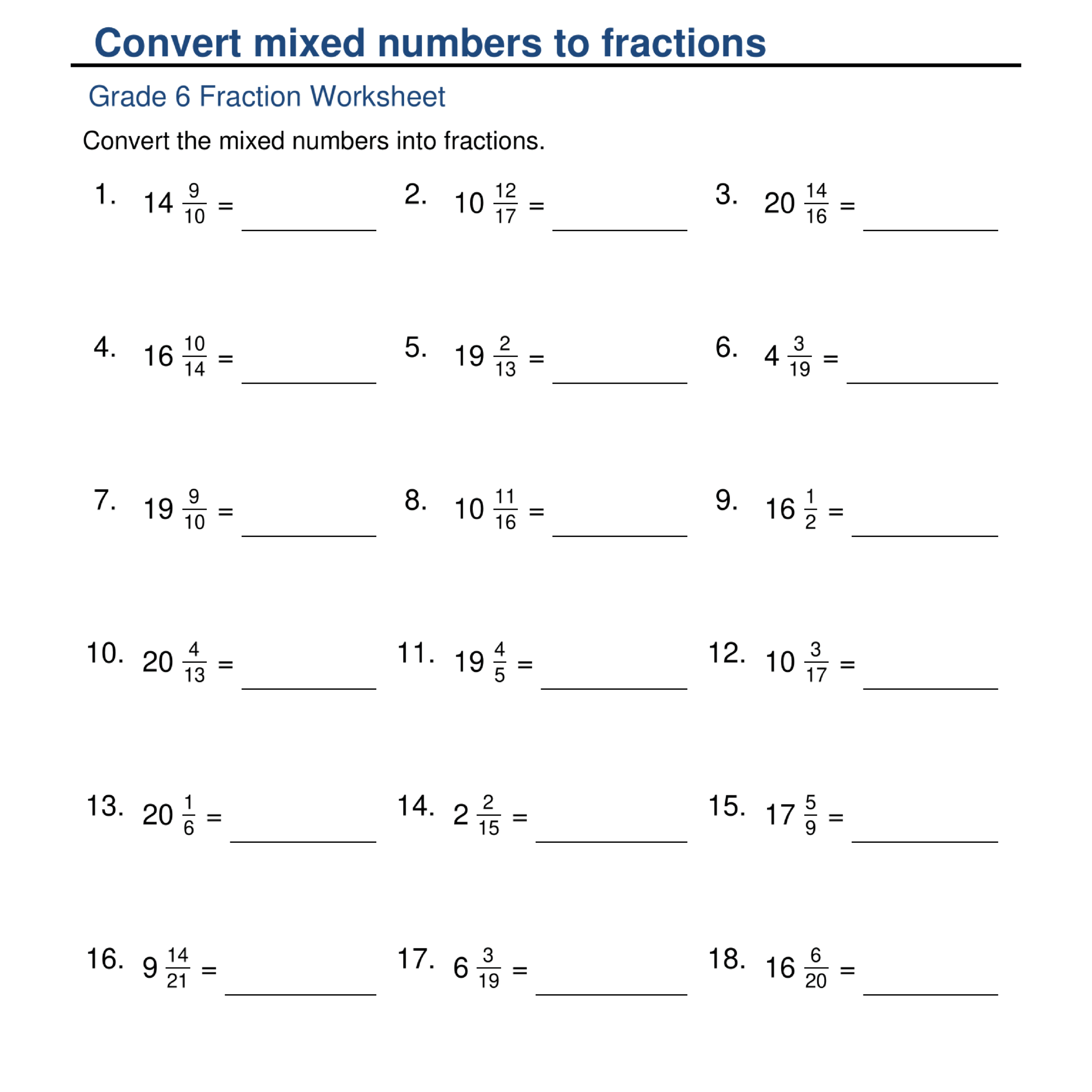 Fraction Conversion And Simplification Worksheets Made By Teachers