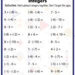 Free Add And Subtract Integers Worksheet Pdf Download Free Add And Subtract Integers Worksheet Pdf Png Images Free Worksheets On Clipart Library