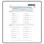 Free Exponent Rules Worksheets Printable With Answers Mashup Math