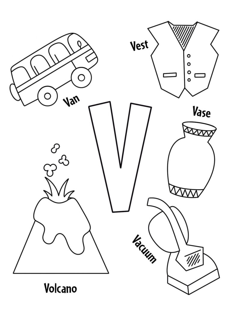 letter v worksheets