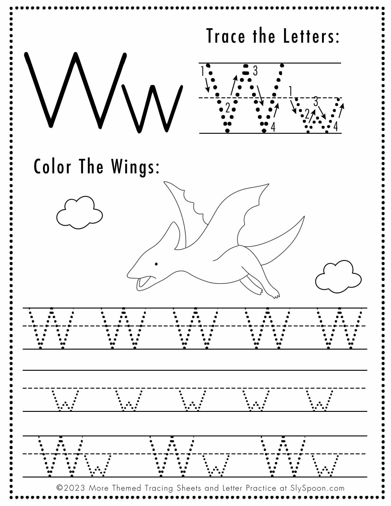 letter w worksheets