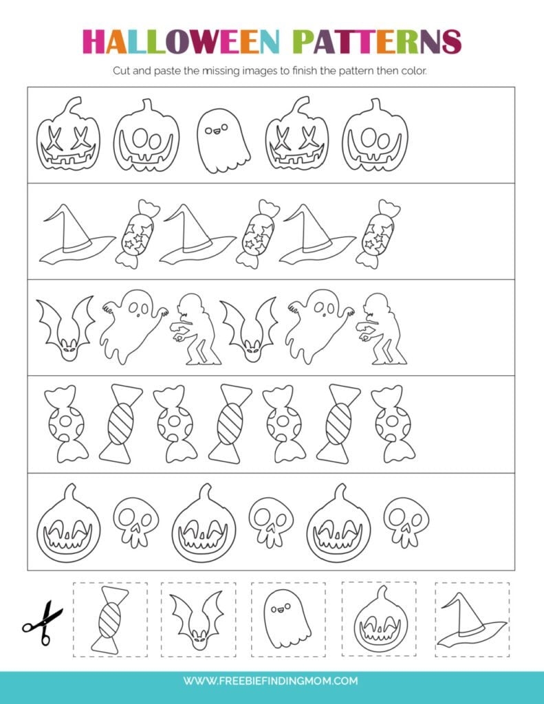 Free Preschool Printable Worksheets Halloween Math