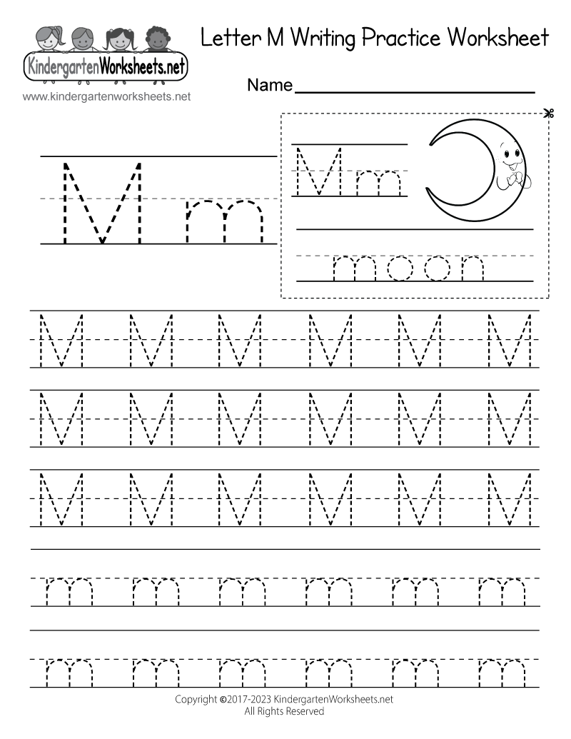 handwriting worksheets for kindergarten
