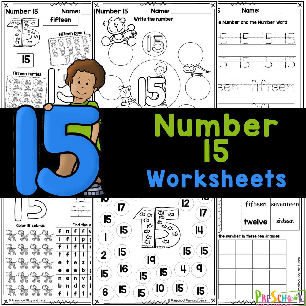 FREE Printable Number 15 Tracing Worksheets For Preschool FREE Printable Number 15 Tracing Worksheets For Preschool