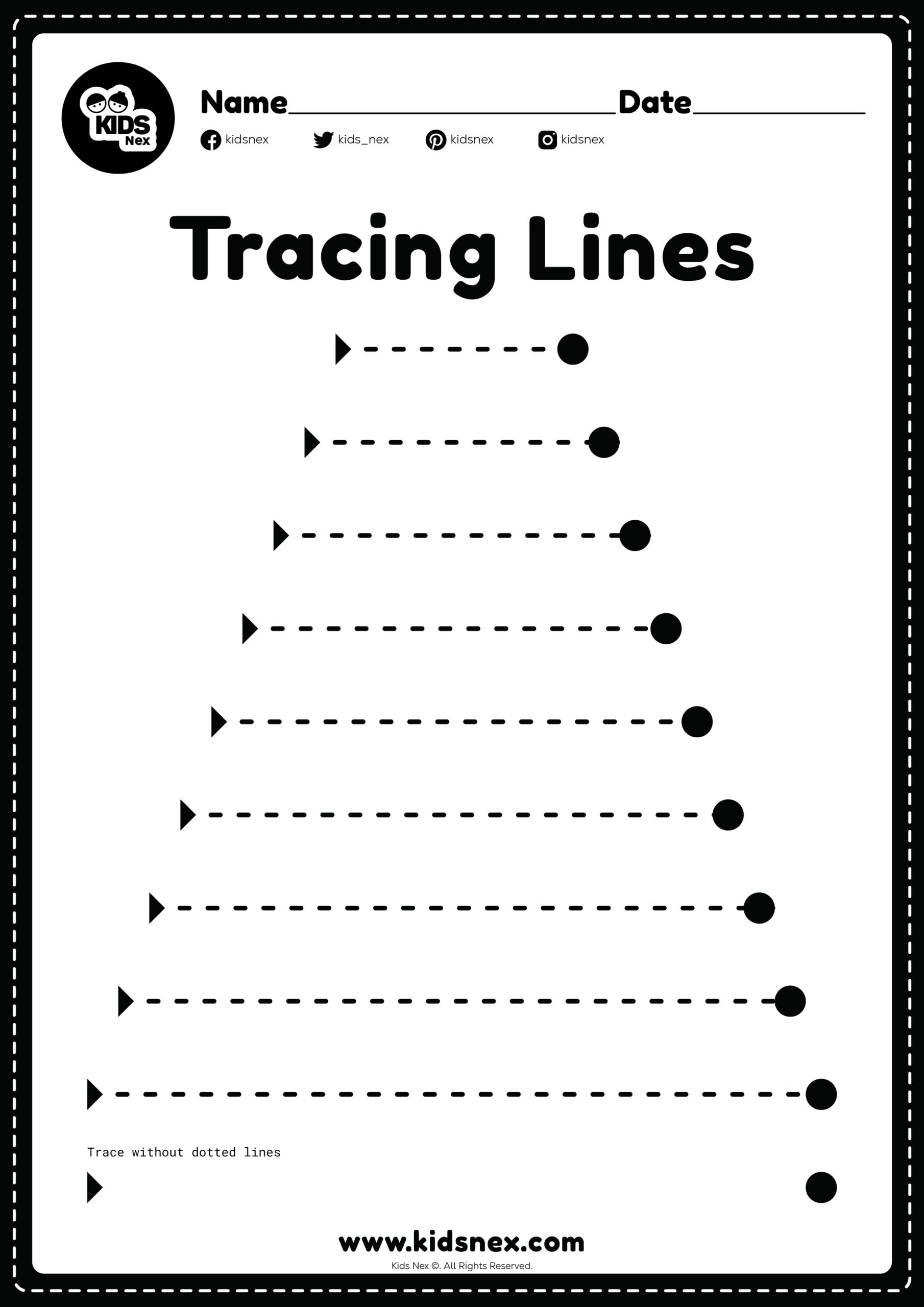 line tracing worksheets