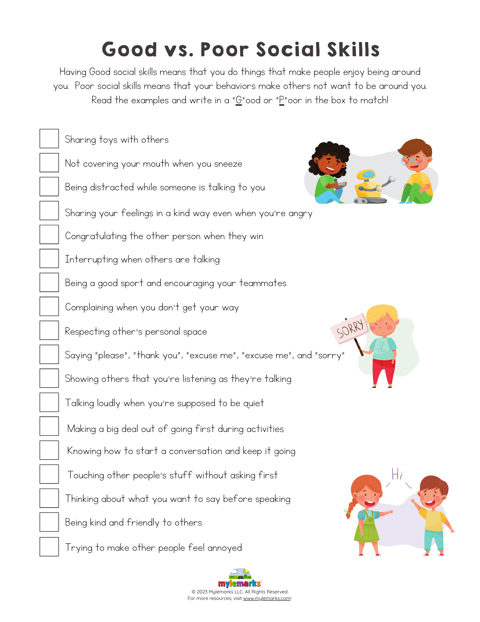 Good Vs Poor Social Skills F Good Vs Poor Social Skills F