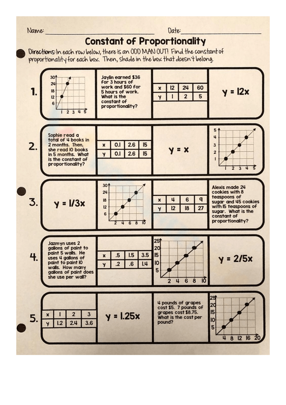 constant of proportionality worksheet constant of proportionality worksheet