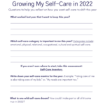 Growing Your Self Care In 2022 Get Your Free Self Care Worksheet Parent Self Care
