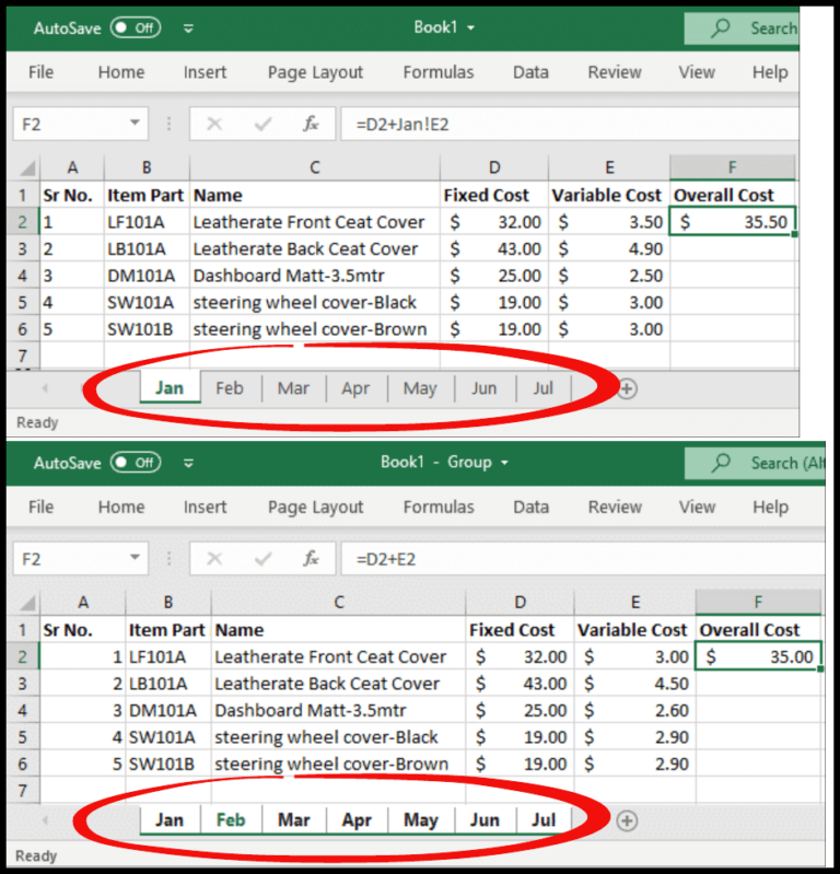 How To Group And Ungroup Worksheets Sheets In Excel
