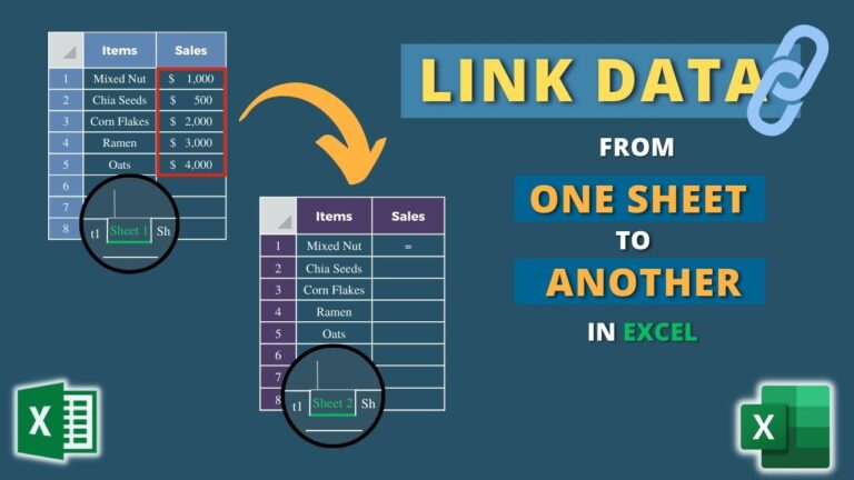 How To Link Data In Excel From One Sheet To Another YouTube