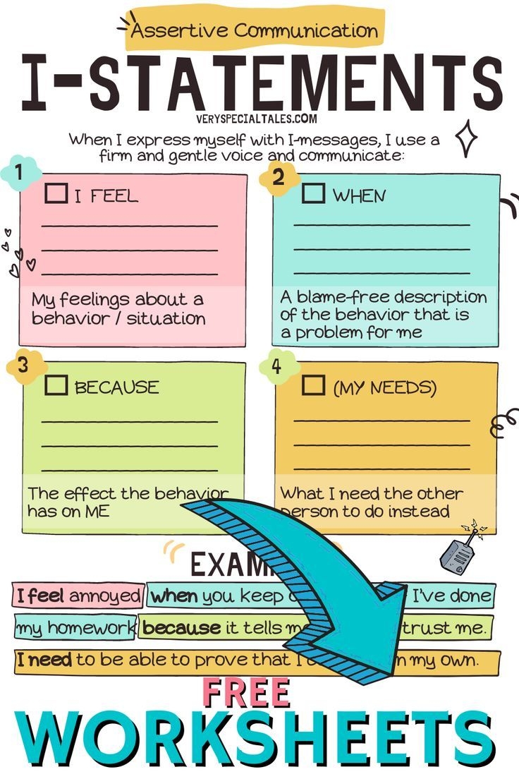 I Statements Worksheets For Kids I Feel 