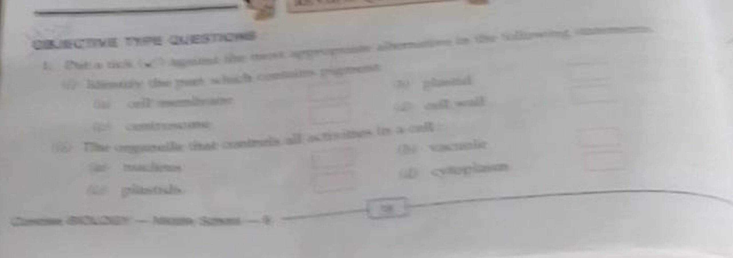 Identify The Part Which Contains Pigment a Cell Membrane b Pla Identify The Part Which Contains Pigment a Cell Membrane b Pla