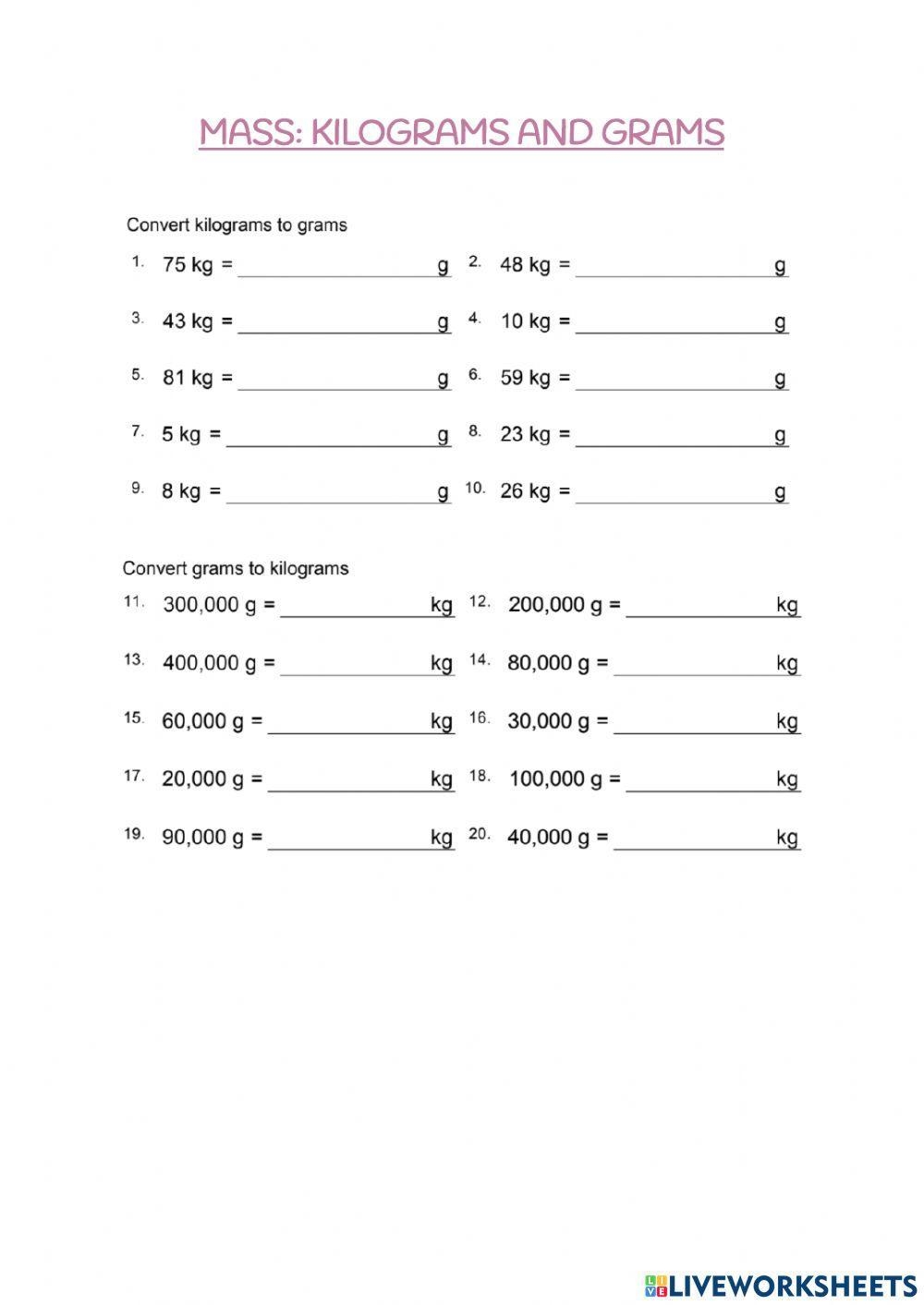 Kilograms And Grams Activity Worksheets Library Kilograms And Grams Activity Worksheets Library
