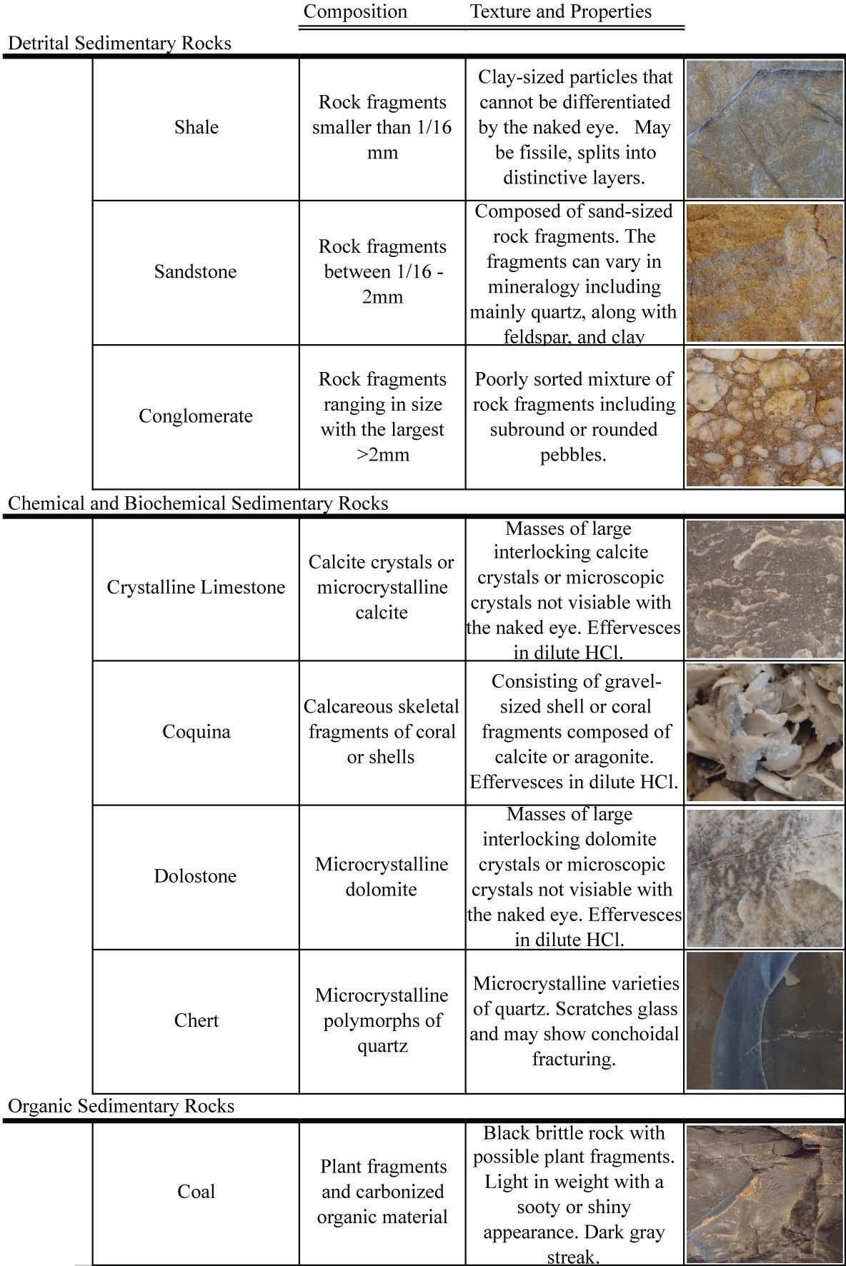 Lab 4 Reading Sedimentary Rocks Earth And Our Environment Laboratory Manual